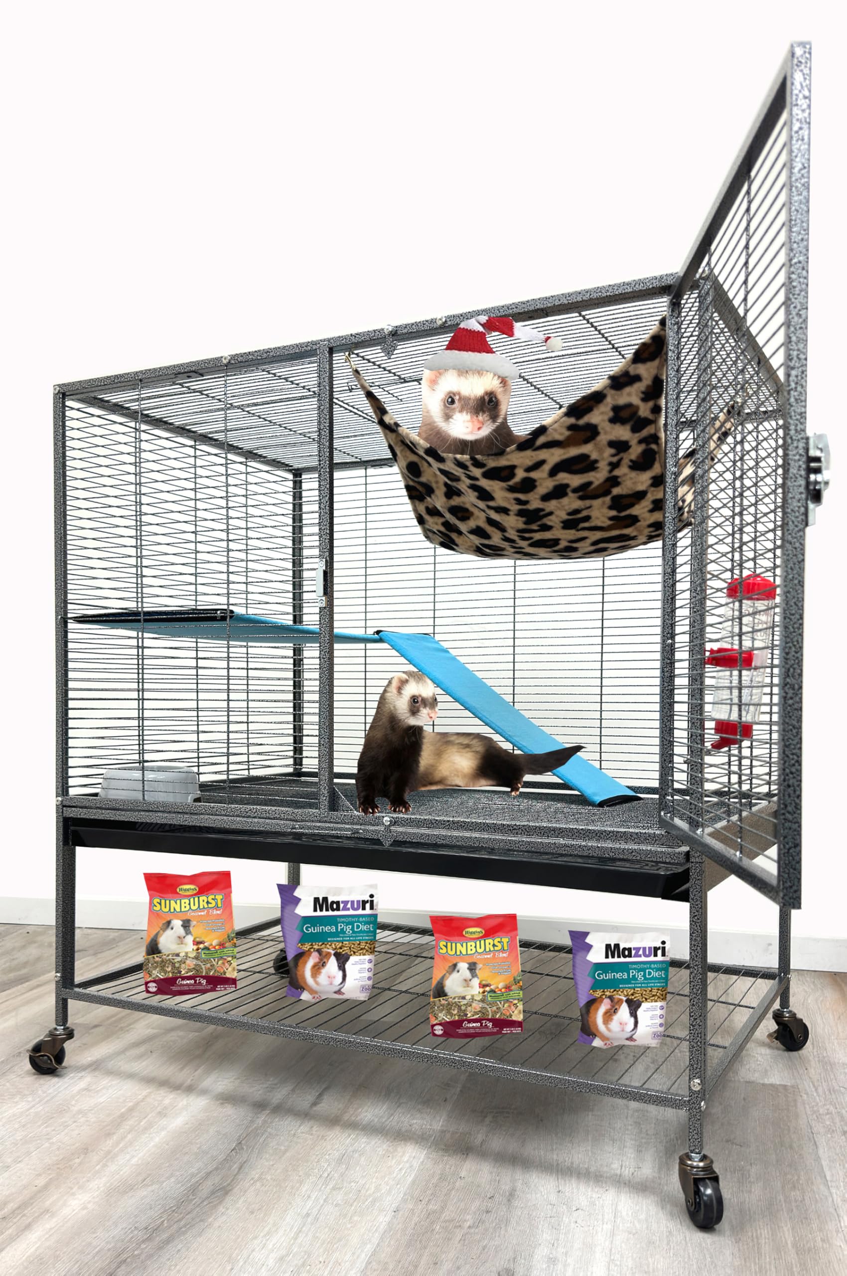 Deluxe Small Animal Cage - For Ferrets, Rabbits & More -19