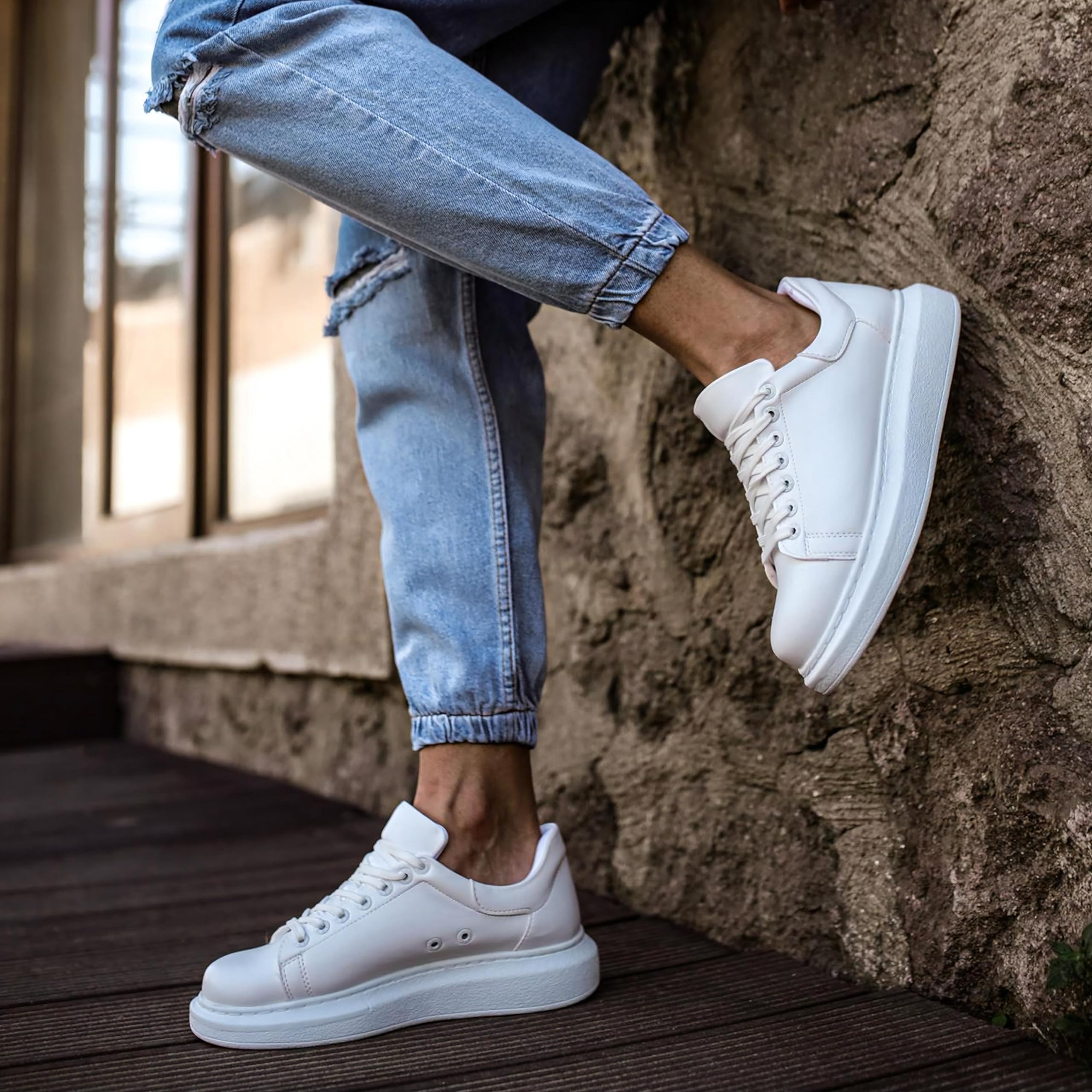 Solaress 257 męskie trampki na co dzień, wegańskie skórzane buty sportowe, biznesowe, na co dzień, styl uliczny