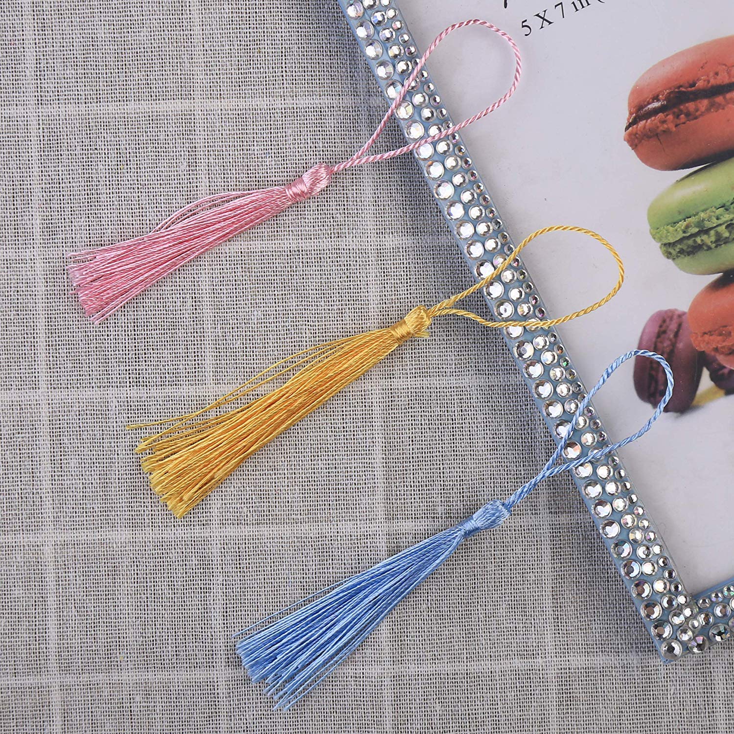 Yurosiay Lot de 100 Pompons en Soie 13 cm Fait à la Main Pour