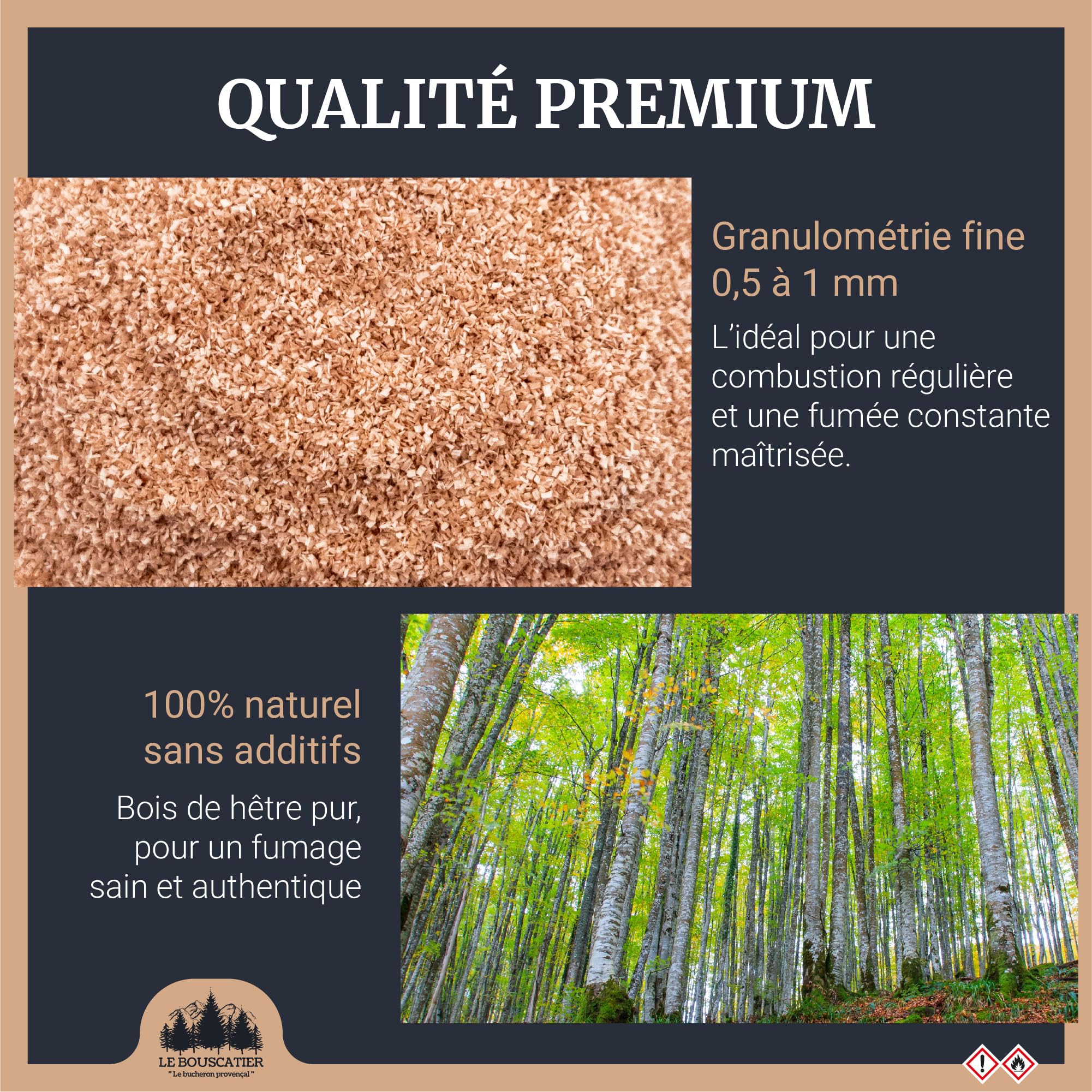 Sachet de Sciure 100% Hêtre pour Fumage à Froid – Qualité Premium – 10 L – Saveur Intense et Authentique