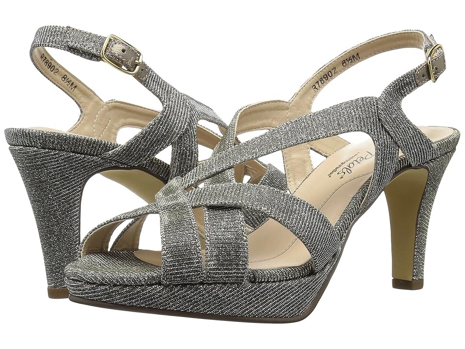 

Rose Petals Poise (Pewter Sparkle Fabric) Women's Shoes