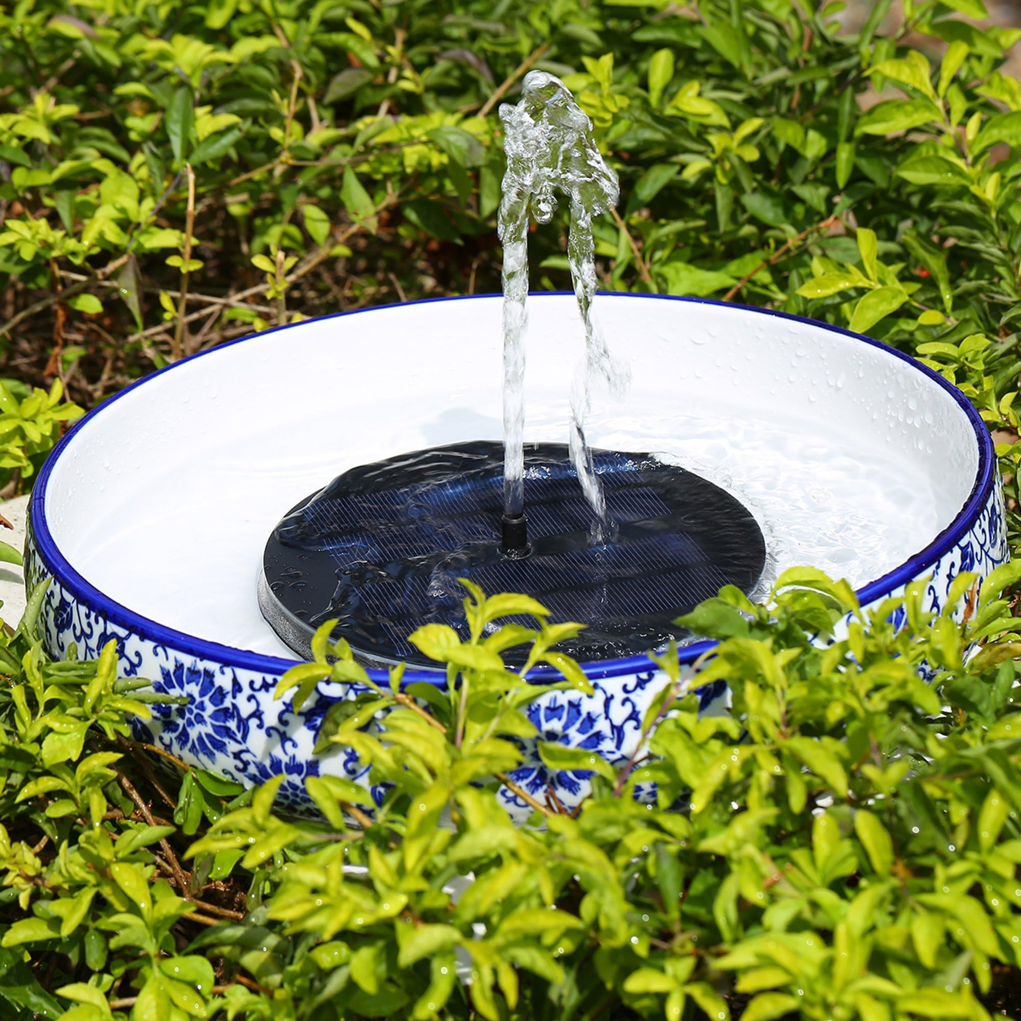 2W Solar Birdbath Fountain Pump, Cordless Solar Pump for Outdoor Garden Decoration, Watering Submersible Pump for Pond, Pool, Garden, Fish Tank