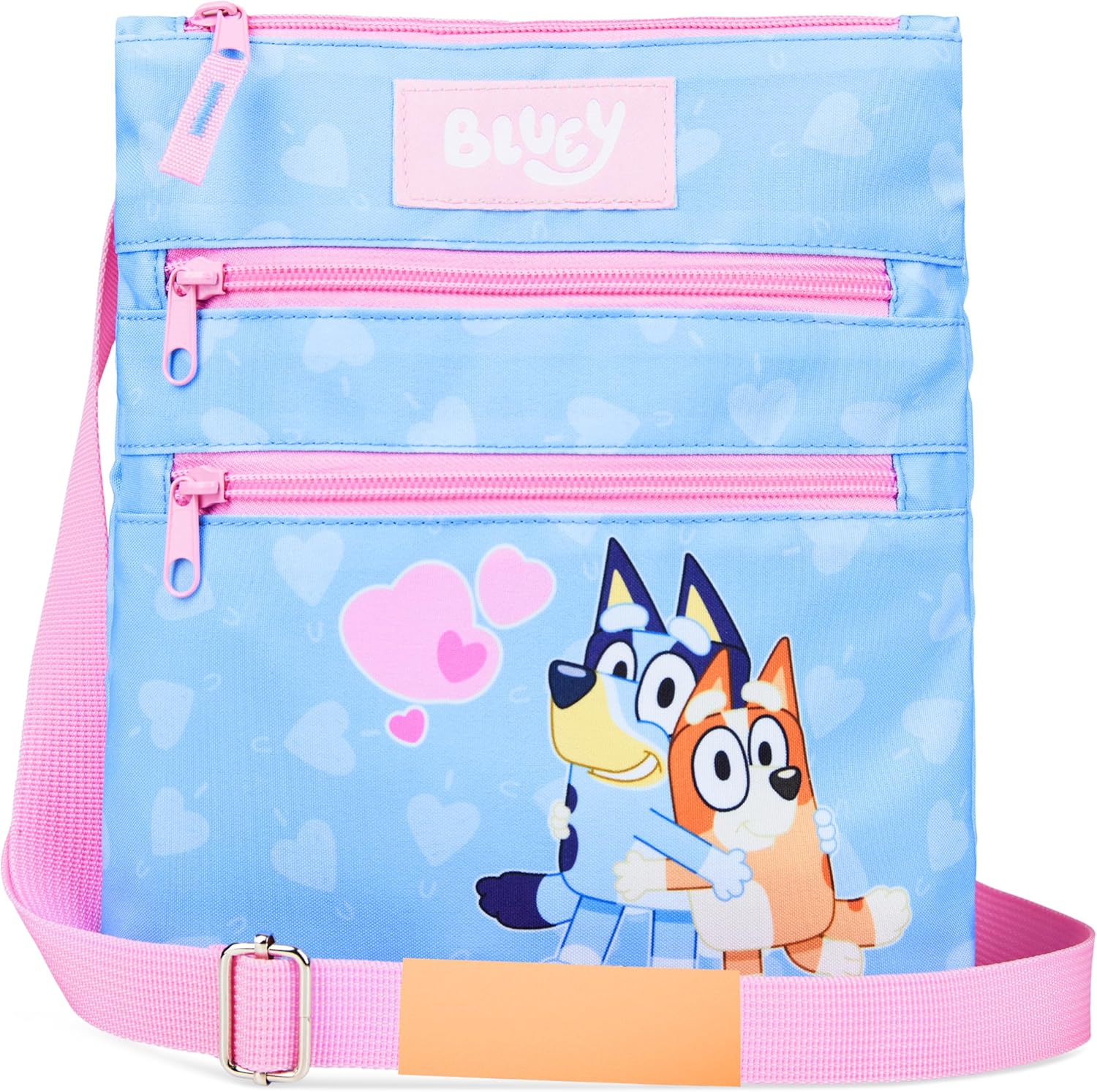 Bluey Crossbody Bag for Girls Toddler Shoulder Bag with Zipper Compartments Purse for Kids Shopping Preschool Travel Essentials Gifts for Girls