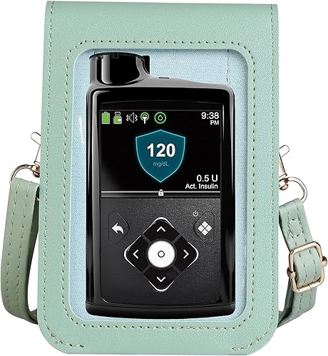 Vista 23 de Bolsa de transporte con ventana transparente y bolsillo para bomba de insulina mínima Medtronic 630G/ 640G/ 670G/770G/780G (todos los modelos)