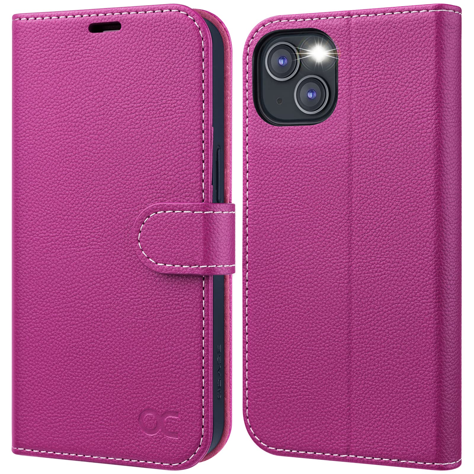 OCASE Compatible with iPhone 13 Wallet Case, PU Leather Flip Folio Case with Card Holders RFID Blocking Kickstand [Shockproof TPU Inner Shell] Phone