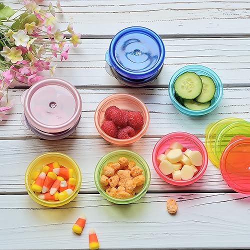 Miniatura 3 de Youngever Paquete de 9 recipientes para aperitivos recipientes para preparación de comidas recipientes para salsa recipientes pequeños para