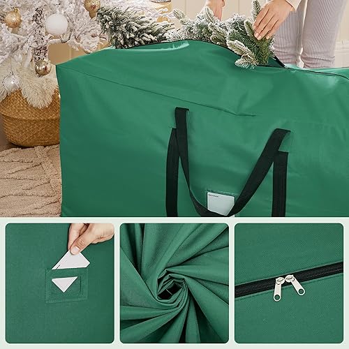 Miniatura 7 de SONGMICS Bolsa de almacenamiento para árbol de Navidad, contenedor de almacenamiento para árboles, hasta 7.5 pies, bolsa para árboles, tela Oxford