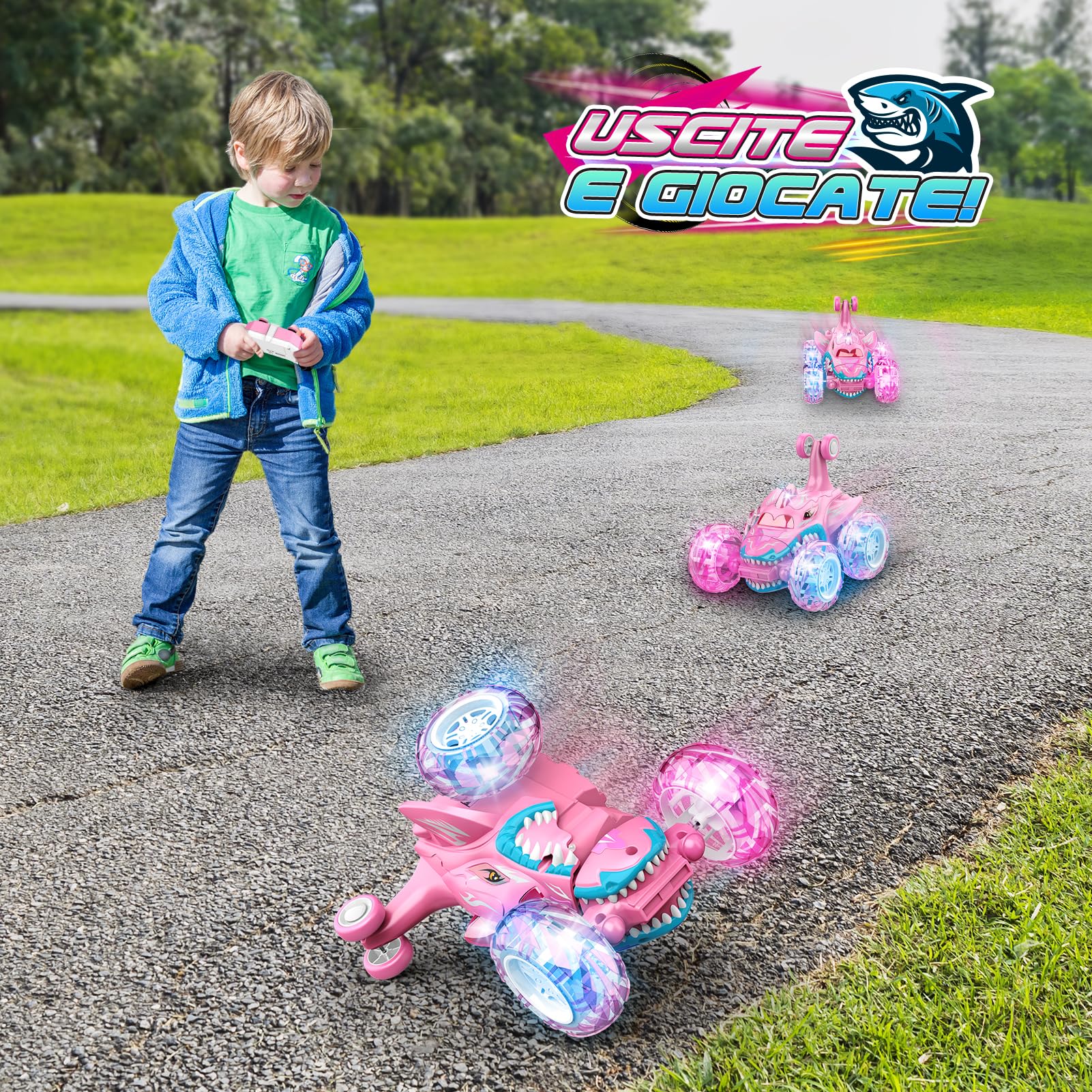 Dislocati Macchina Telecomandata per Bambina, Giochi Bambina 3 4 5 6 7 8 9 10 anni Regalo Bambina 4 5 6 7-9 anni Maschio Giocattoli Bambino 3-10 anni Monster Truck Macchine per Bambini Radiocomandata