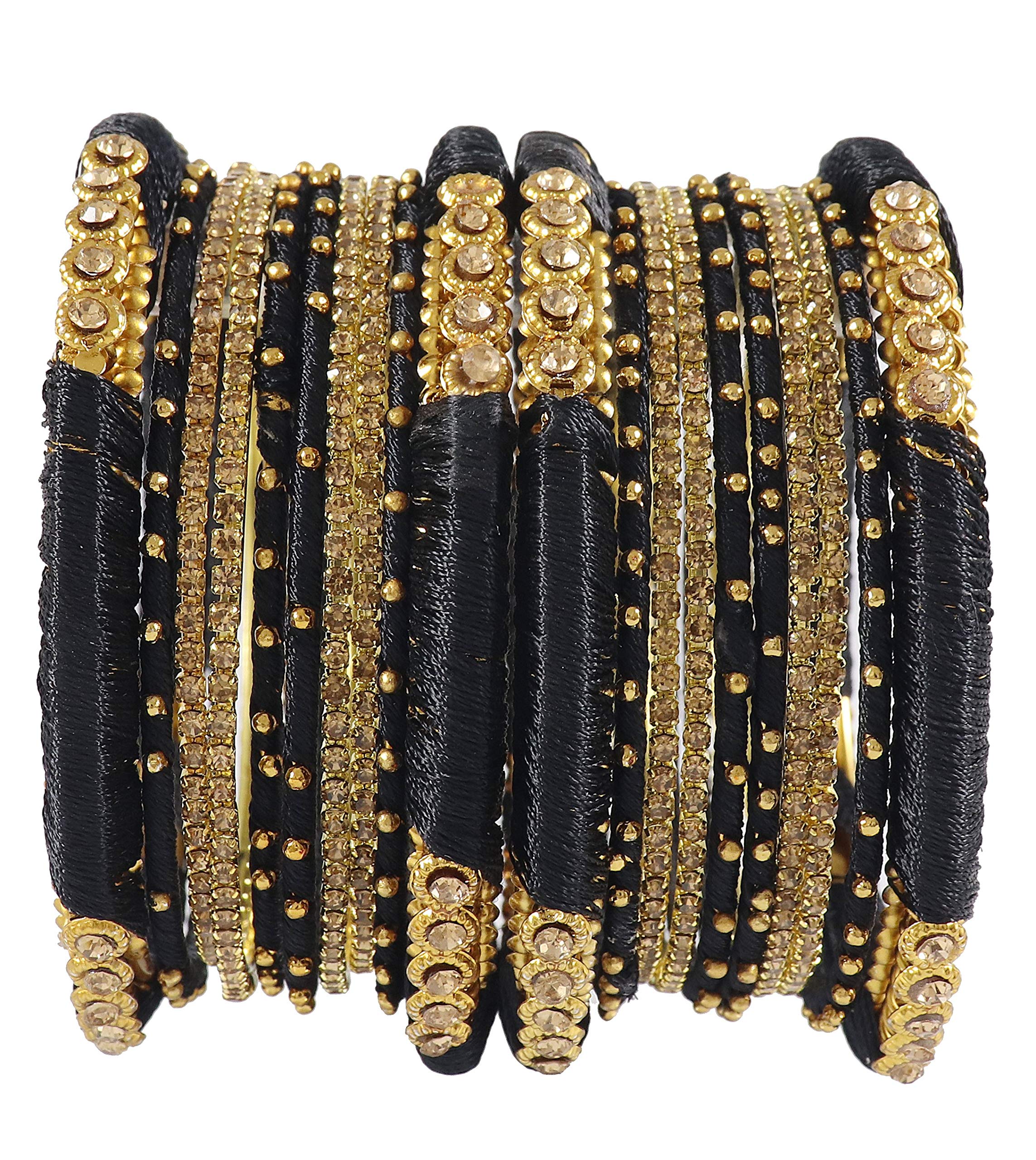See full amazon price history chart for ZULKA Get your traditions Metal Base Metal with Zircon Gemstone and Silk thread worked Glossy Finsihed Bangle Set For Women and Girls, (Black_2.4 Inches), Pack Of 20 Bangle Set ZULKA Get your traditions Metal Base Metal with Zircon Gemstone and Silk thread worked Glossy Finsihed Bangle Set For Women and Girls, (Black_2.4 Inches), Pack Of 20 Bangle Set (B089RMBTVJ) Amazon Price History, Amazon Price Tracker
