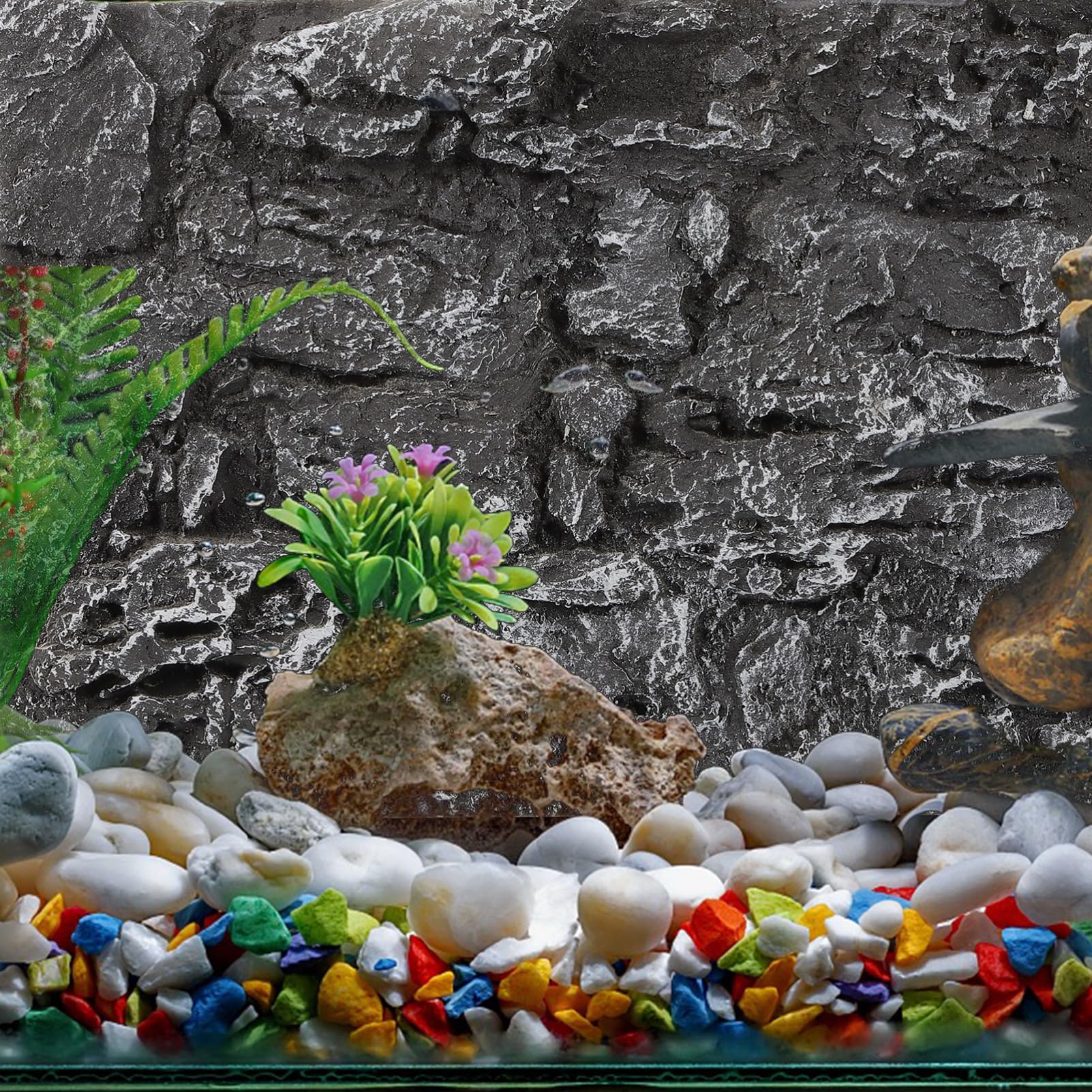 Didiseaon Corteza De Corcho para Belenes 10 Piezas Losa De De Fondo Reptiloil Fondos De Acuario Fondo del Acuario Decoraciones De Peceras Fondo De De Reptil Fondo De Terrario Se Aferra 3D PU Tanque