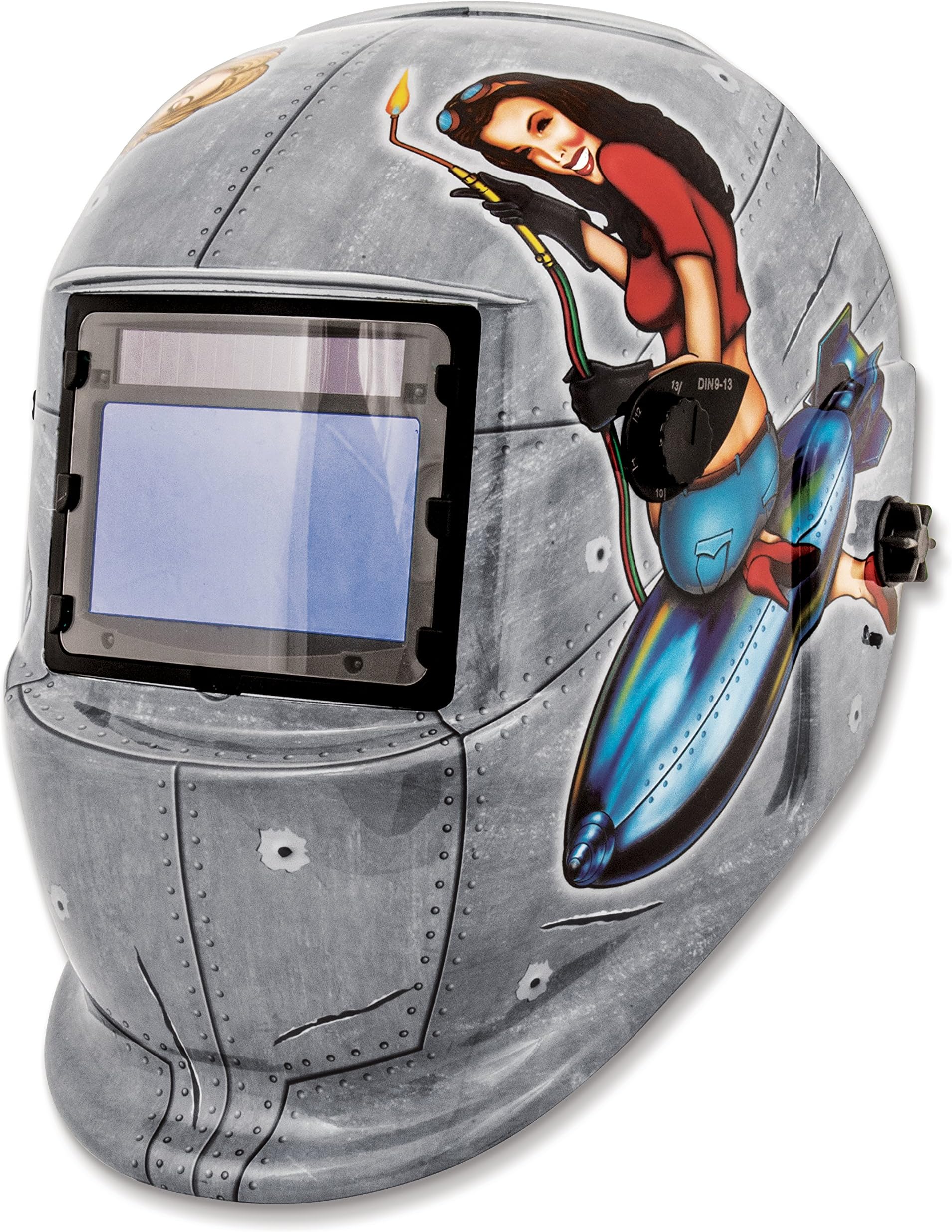 Titan Tools Shop Iron 41288 Solar Powered Auto Darkening Welding Helmet, One Size, Factory