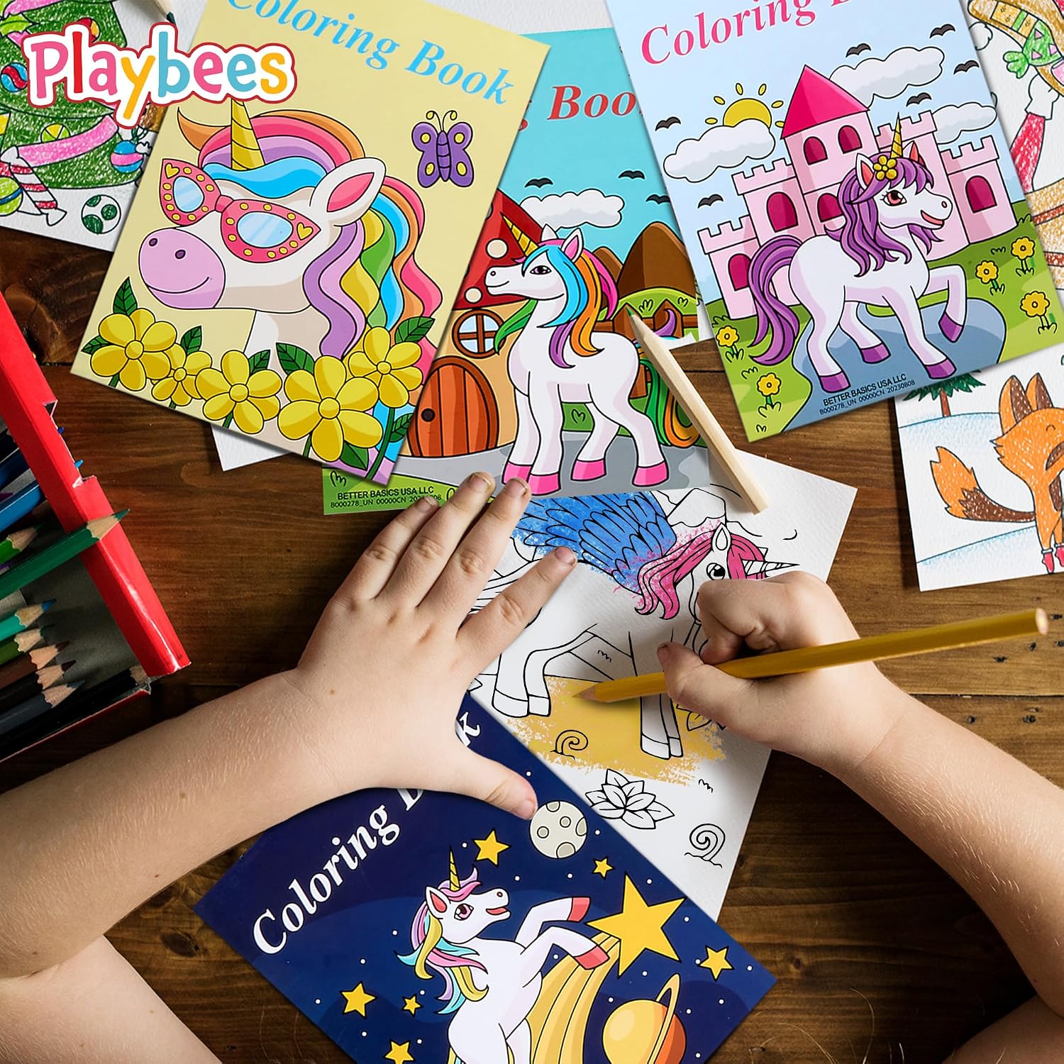 Playbees Unicorn Coloring Books - 20 Pack - Kids Princess Party Favors Boys & Girls, Educational Art Gifts, and Creative Learning Tools for Kids Ages 3-8 - 5 x 7 Inch image 2