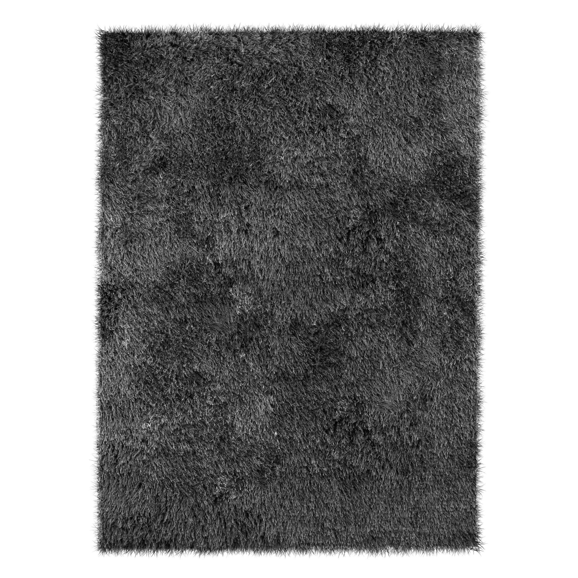 Tapis Shaggy Cascade - 190 x 110 cm - Gris foncé - Tapis à poils longs moelleux pour salon, chambre à coucher et chambre d'enfant - Tapis en fourrure douce en polyester