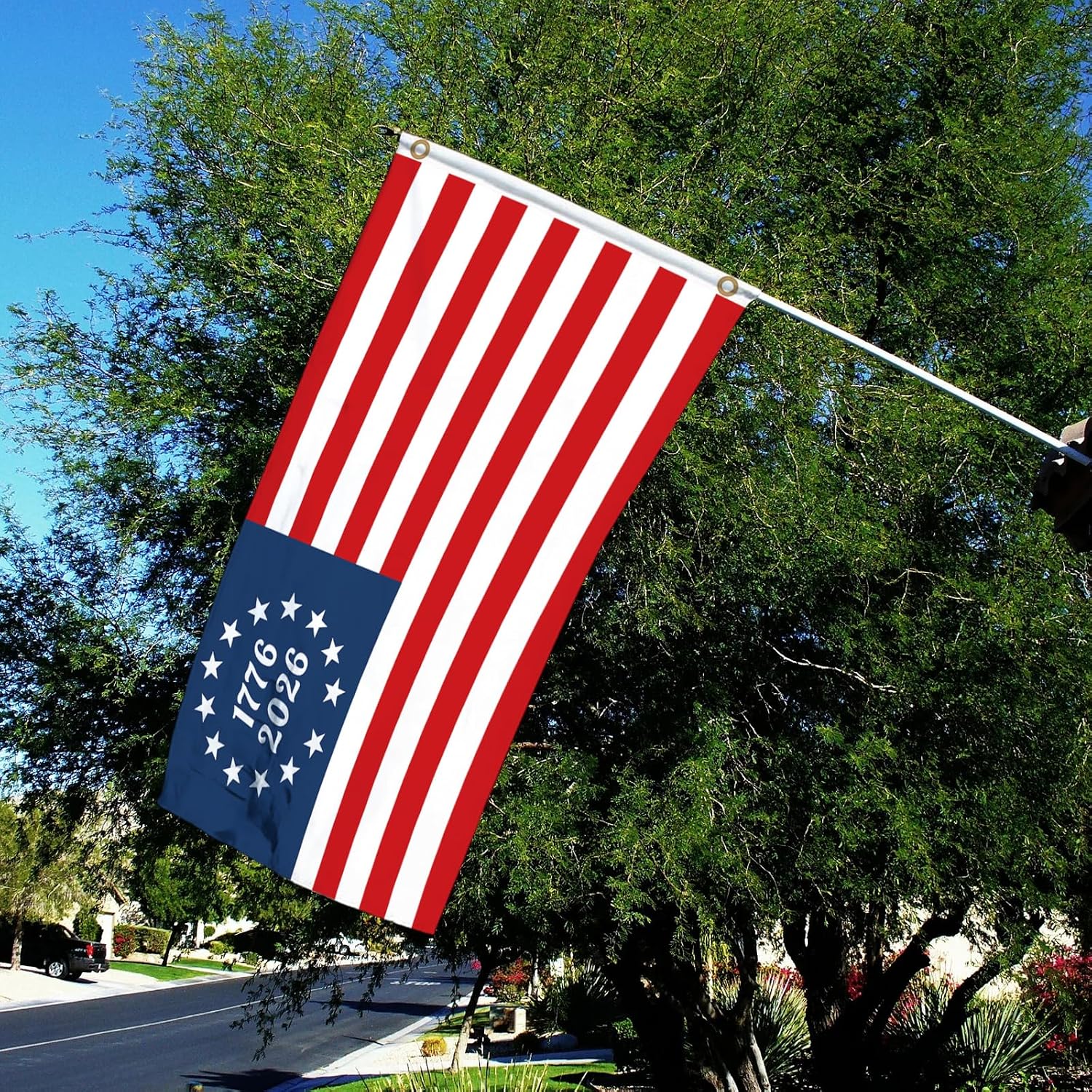 250 Anniversary Usa Flag 3x5 Outdoor, Double Sided 250th Anniversary Flags for Outside, Large 3 Ply 250th Year American Anniversary Flag Banner for Party Yard Garden Wall Decoration