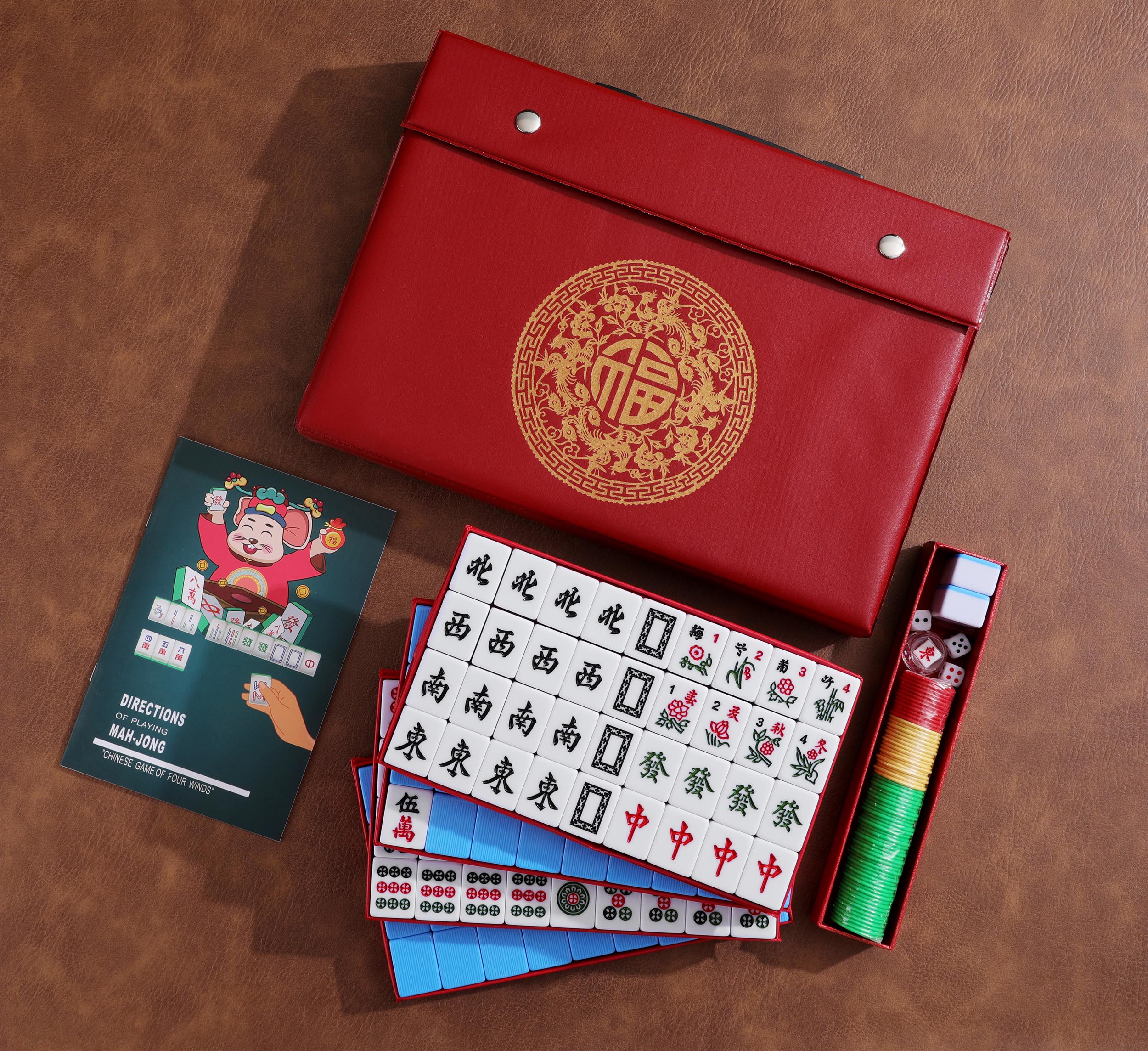 Amazon.com: Mose Cafolo Traditional Chinese Mahjong Set – 144