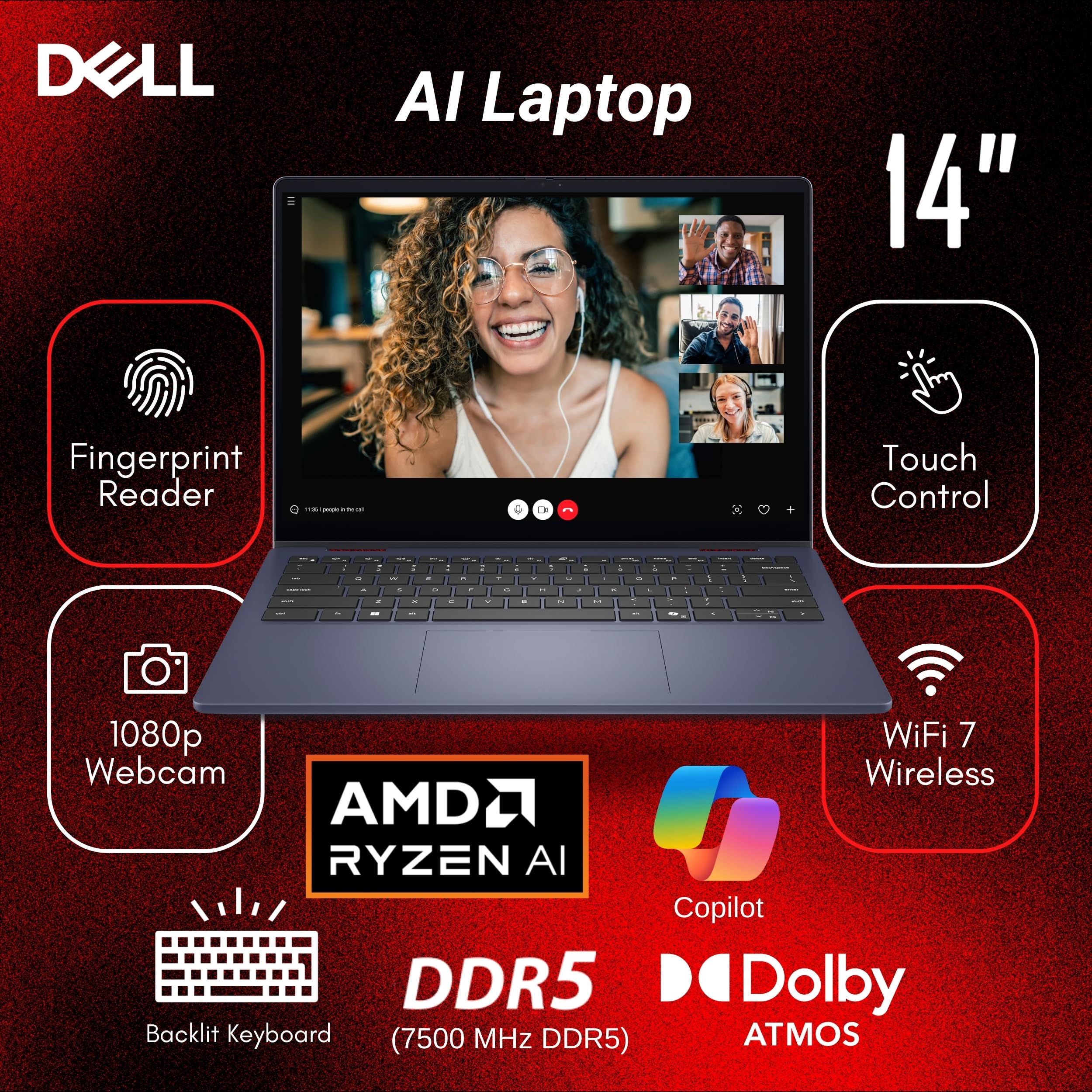 Dell 2021 Inspiron 3505 Latest Laptop, 15.6 FHD Display, AMD Ryzen