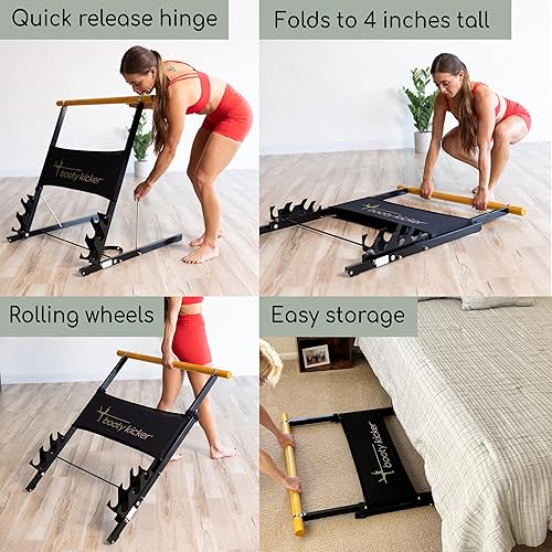 Miniatura 3 de Home Fitness Exercise Equipment for Barre, Ballet, Abs, Arms, Strength & Cardio - Freestanding Strong Stable Design for Pushing & Pulling Excercises