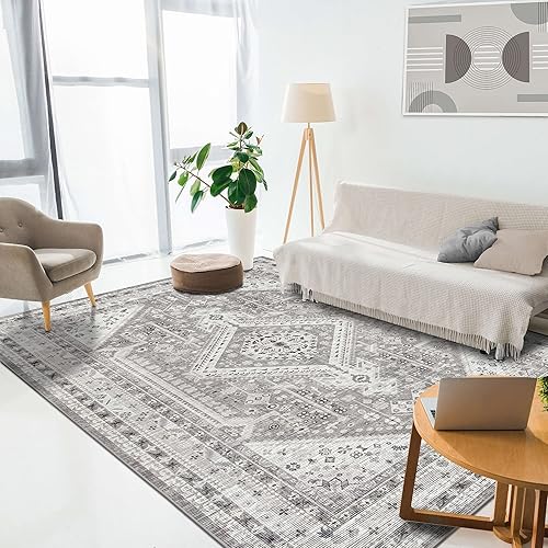 Vernal - Alfombra antideslizante lavable a máquina, alto tráfico, no desprende pelusa, para suelo de cocina, pasillo, lavandería, diseño persa