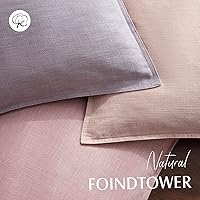 Vista 214 de Foindtower Paquete de 2 fundas de almohada decorativas de lino y liso, funda de cojín decorativa suave, estilo bohemio campestre para silla, sofá