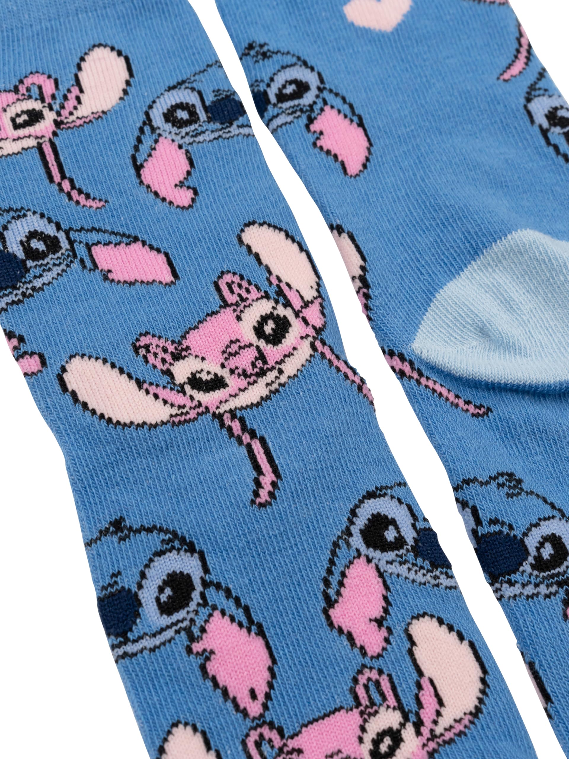 Disney Lilo & Stitch Lot de 3 paires de chaussettes pour fille - Bleu et rose