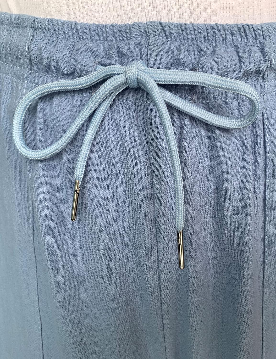 Mingzhu Men's Loose Drawstring Linen Long Shorts Summer 3/4 Below Knee Capri Pants - Image 6