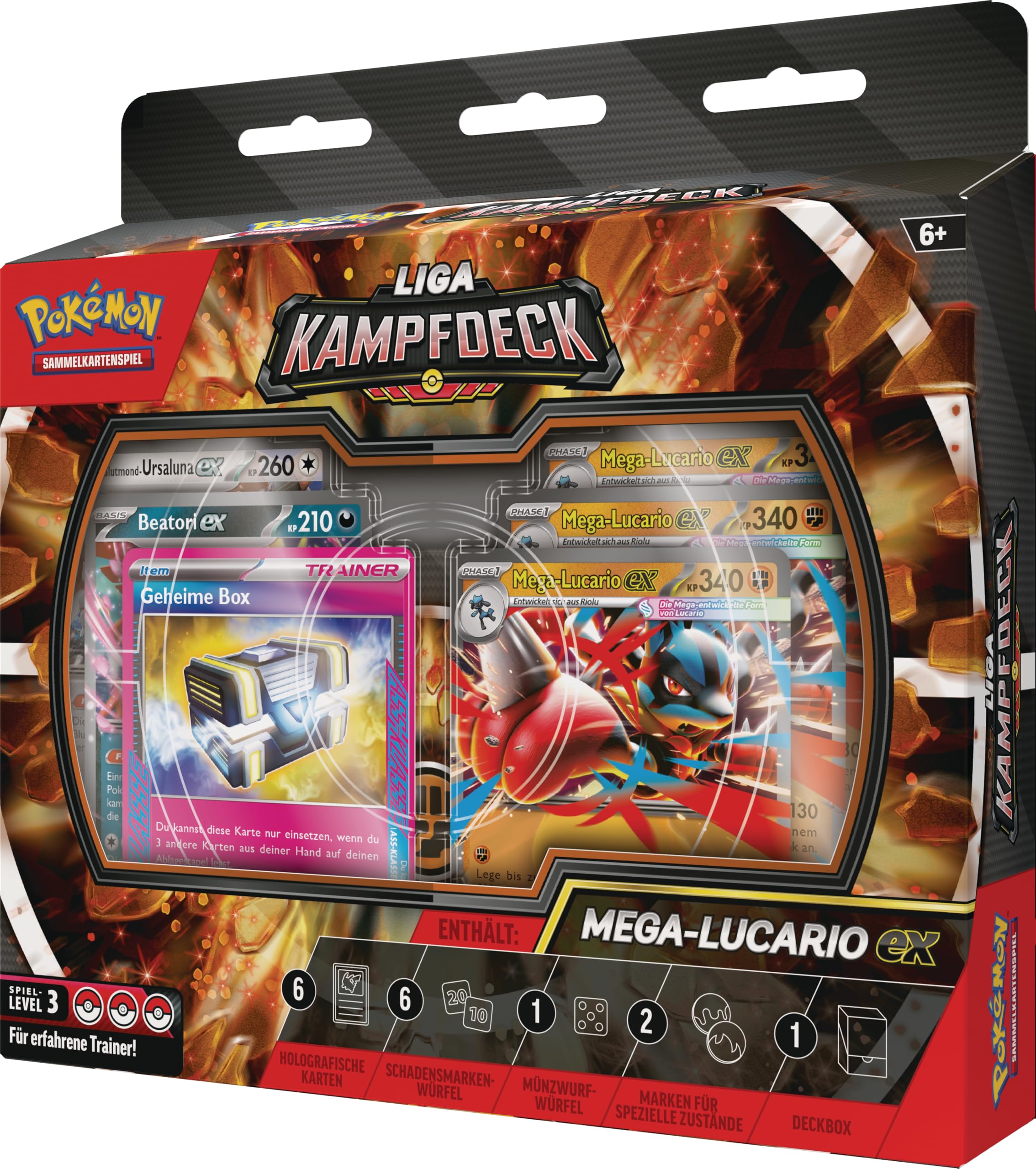 Pokémon-Sammelkartenspiel: Liga-Kampfdeck Mega-Lucario-ex (1 sofort spielbares 60-Karten-Deck mit Mega-Lucario-ex)