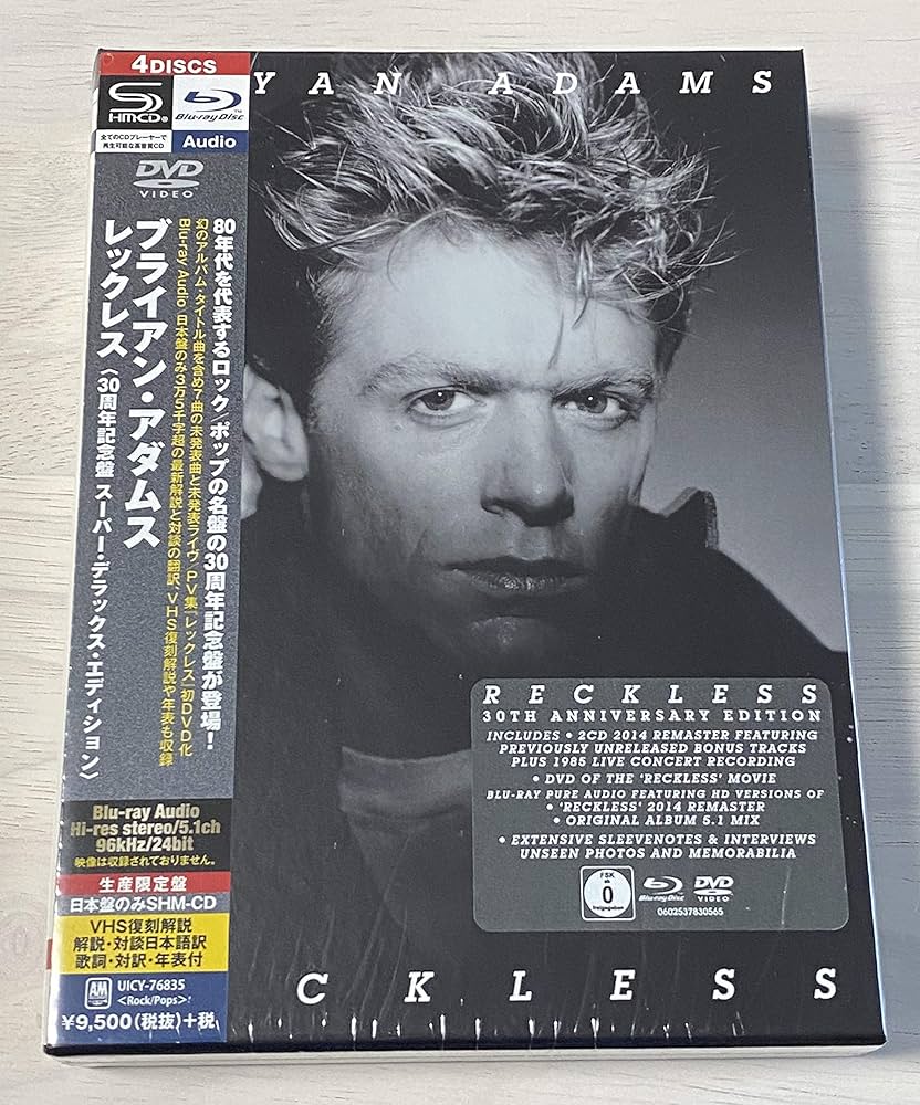 【未開封Blu-ray Audio】ブライアン・アダムス「レックレス」サラウンド 未開封Blu-ray Audio】ブライアン・アダムス「レックレス