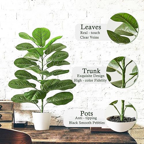 Miniatura 5 de Higuera artificial (2, blanca, 2.5 pies)