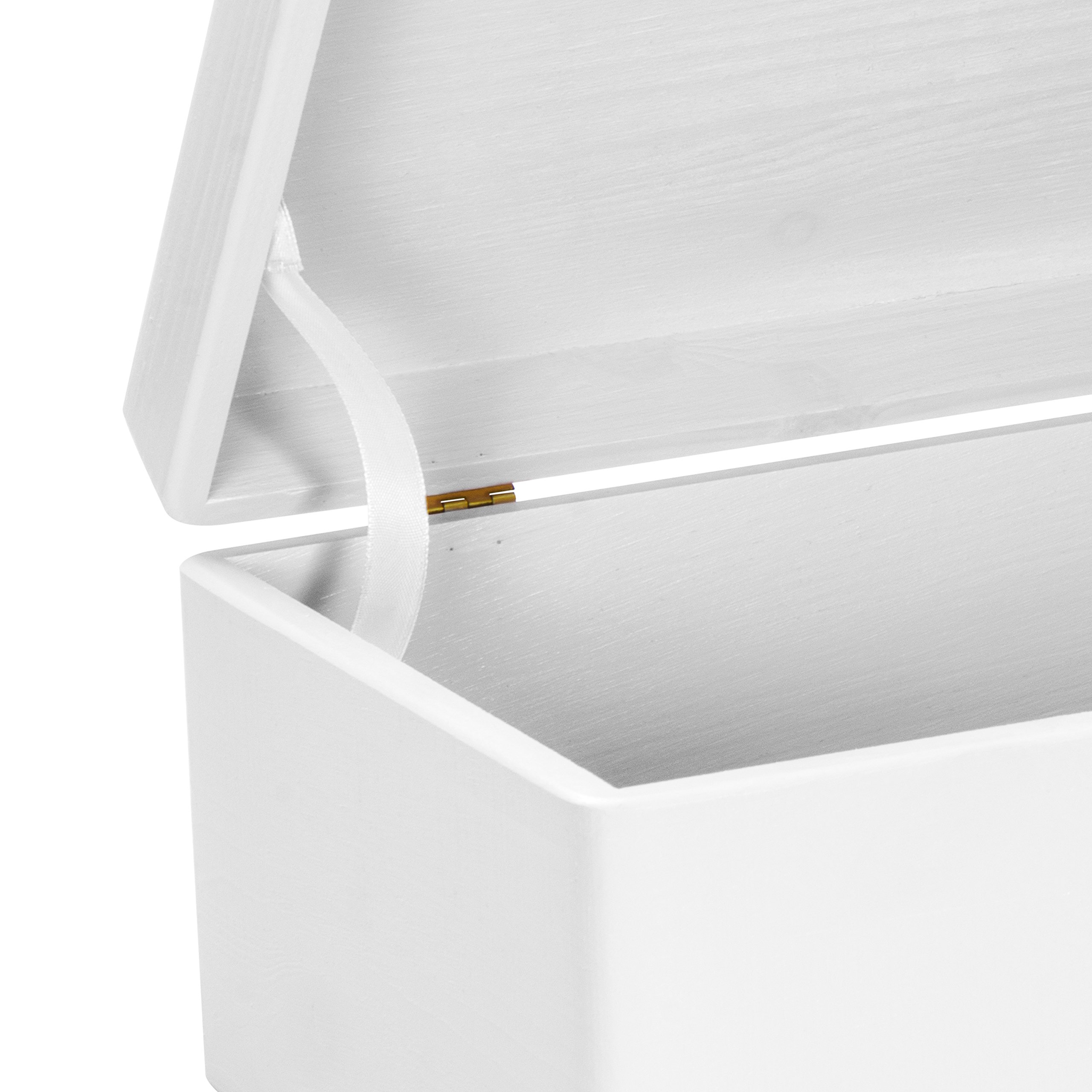 LAUBLUST Holzkiste mit Gravur - Personalisiert mit Datum | Name | WIDMUNG - Weiß, Größe XL - Schreibtafel Motiv - Geschenkkiste zur Einschulung, FSC®