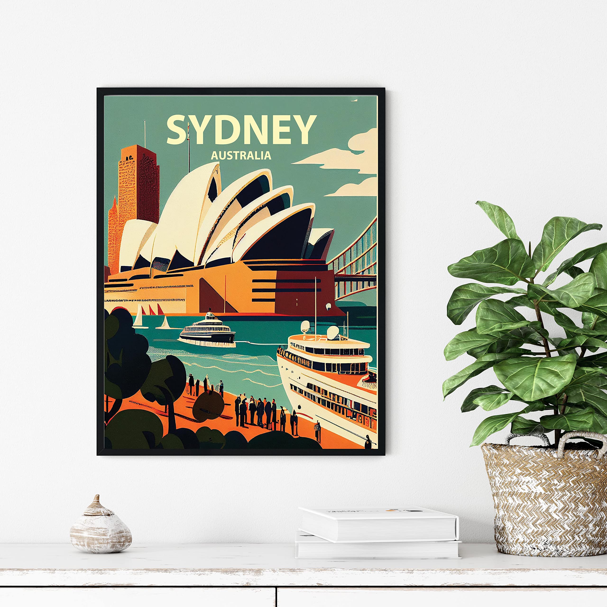 Amazon.com: Sydney Unframed Art Print Poster, Australia Wall art