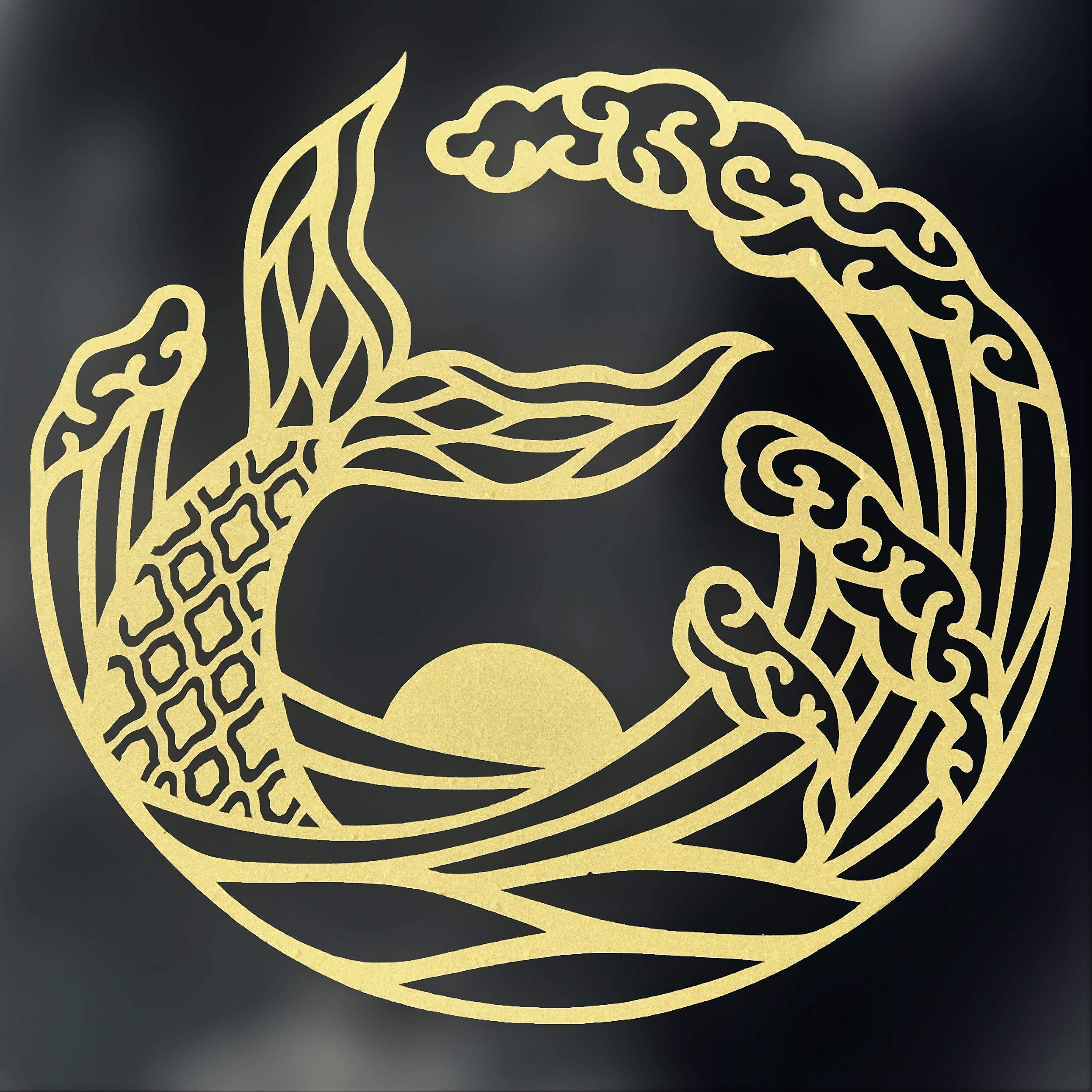 Custom Mermaid In The Sea Vinyl Decal - Beach Bumper Sticker, for Tumblers, Laptops, Car Windows - Mermaid Tail Ocean Waves Design