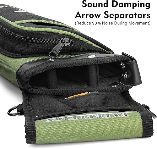 Miniatura 57 de SUNYA X510 - Carcaj de flecha de cadera de campo y competencia Carcaj de tiro con arco sin ruido de 3 ranuras con sistema de almacenamiento Azul