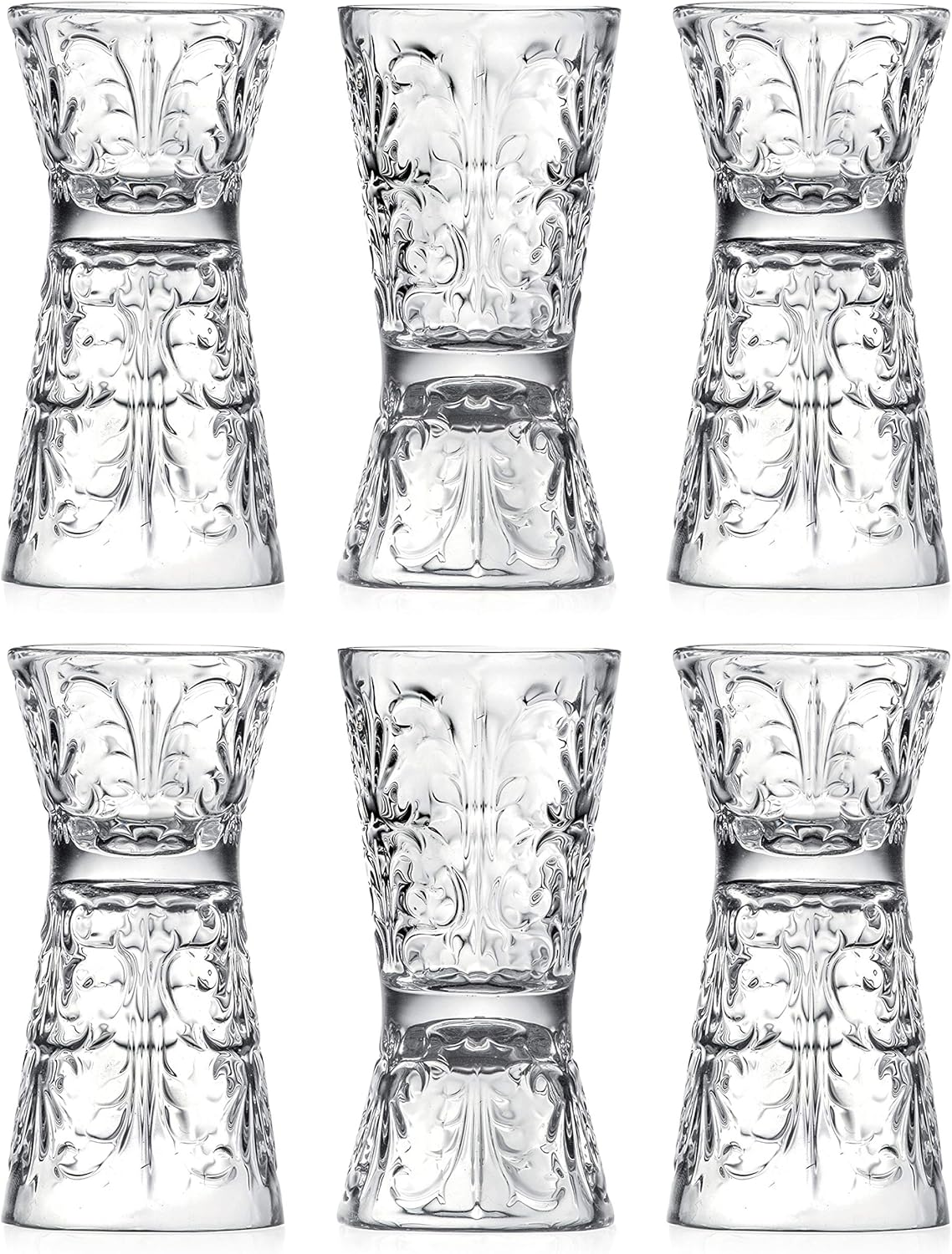 Glass Reversible Shot Glass Jigger Tumbler Designed