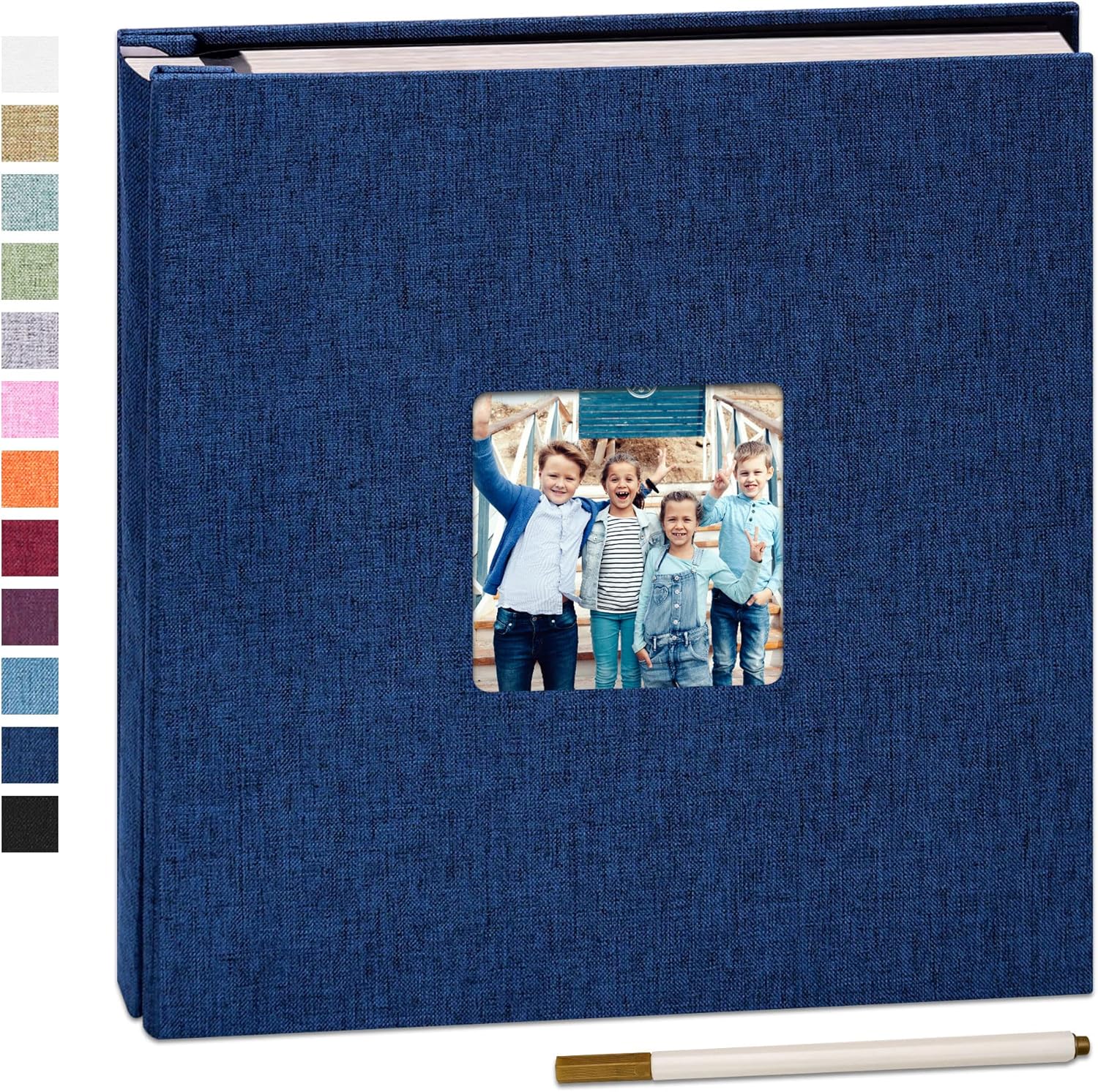 Album Fotografico Autoadesivo Per Bambini | Copertina Rigida Beige, 25 Pagine | Formato Per Foto 10x15 E 13x18