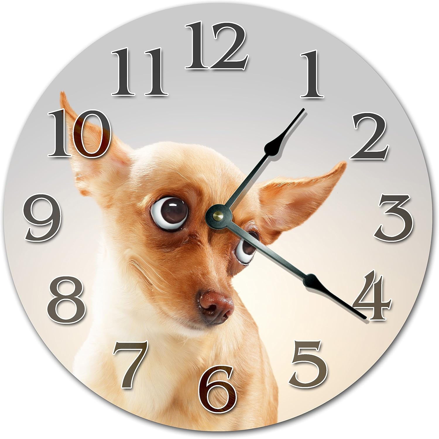 Amazon.com: Sugar Vine Art 10.5" Cutest Puppy Chihuahua Clock - Large ...