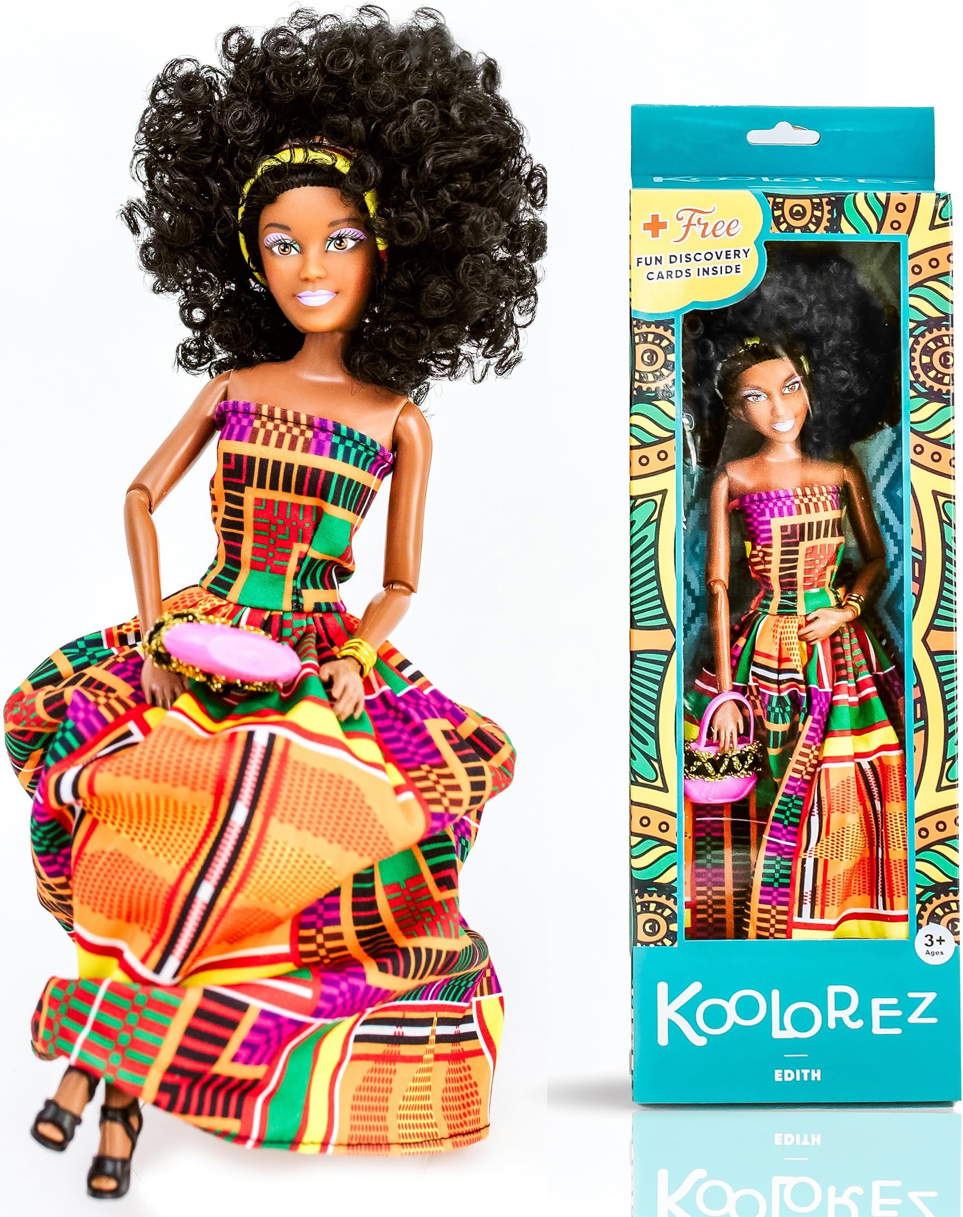 KOOLOREZ: Edith - Our Queens Black Doll Set