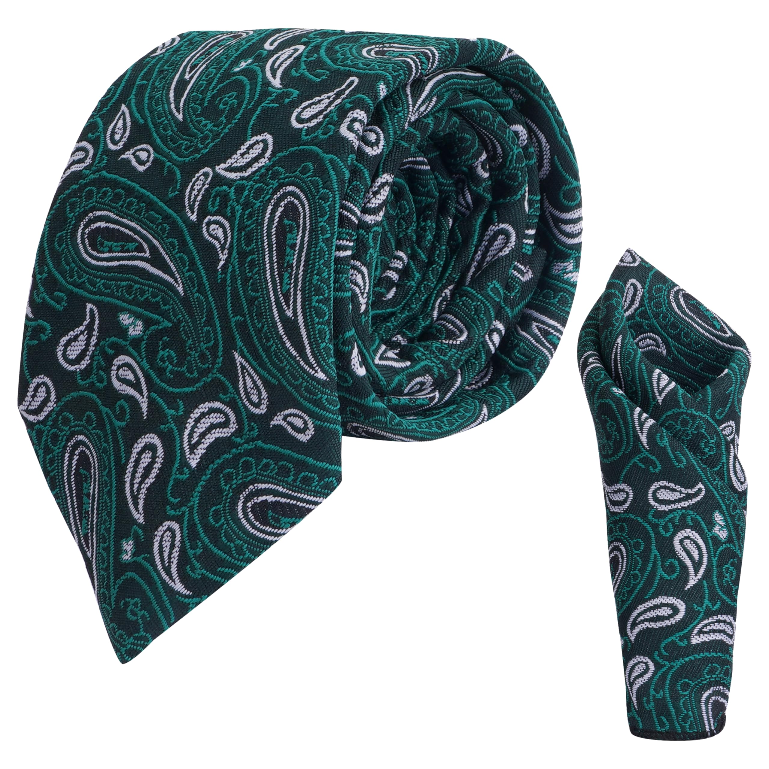 calixto Men's Microfibre Italian, Floral Printed Necktie Tie With Pocket Square (Leatharite Gift Box) (Pack of 2)-picture-53