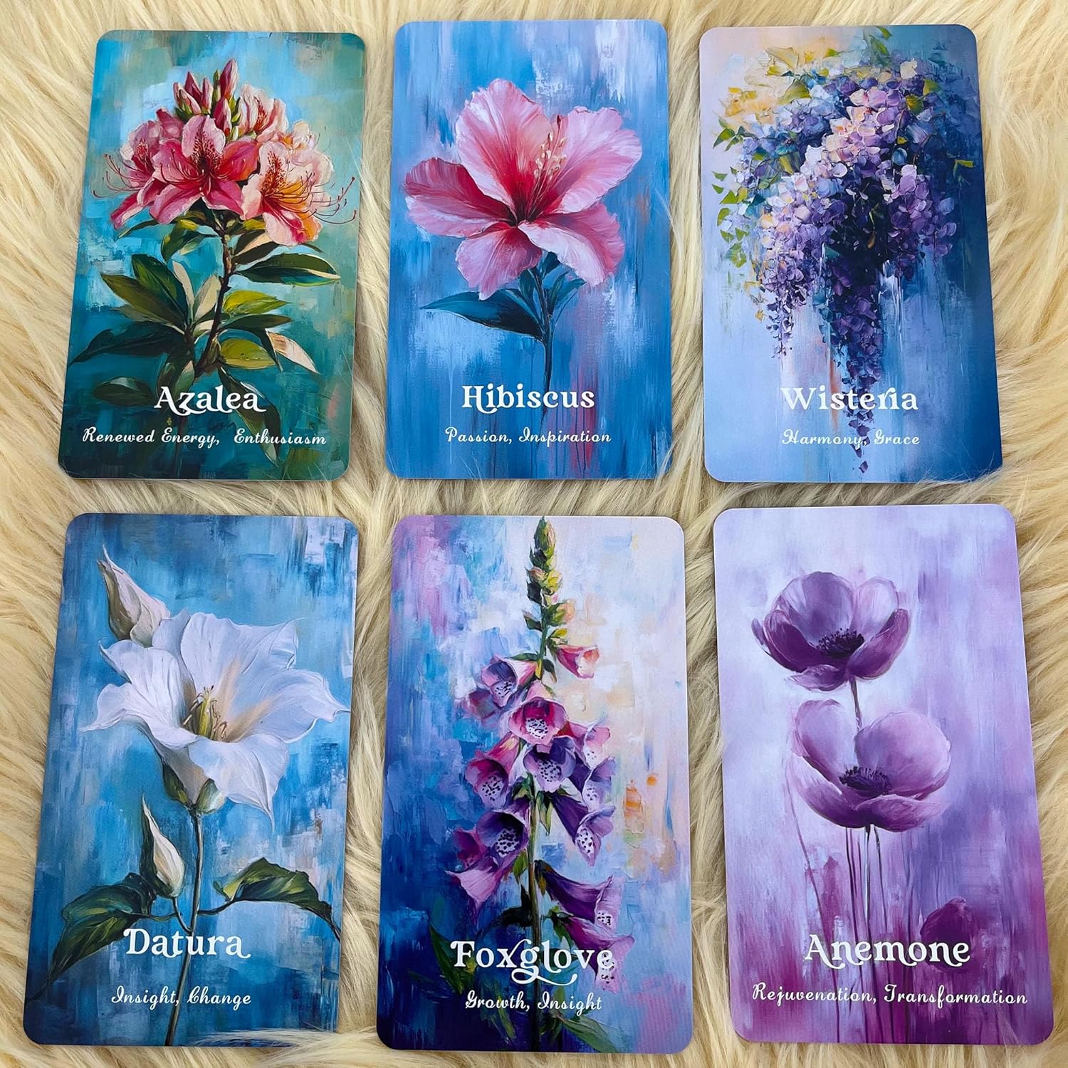 DPEHAKMK Flower Wisdom Oracle Deck, Plant Spirit Oracle Cards for Beginners, Psychological Insight, Nature Oracle, Healing, Growth, Love Oracle Deck for Spiritual Guidance - Image 3