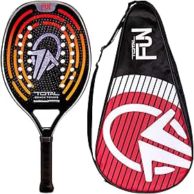 Raquete de Beach Tennis Carbono Total Fun + Capa | Leve e equilibrada | 1 ano de garantia