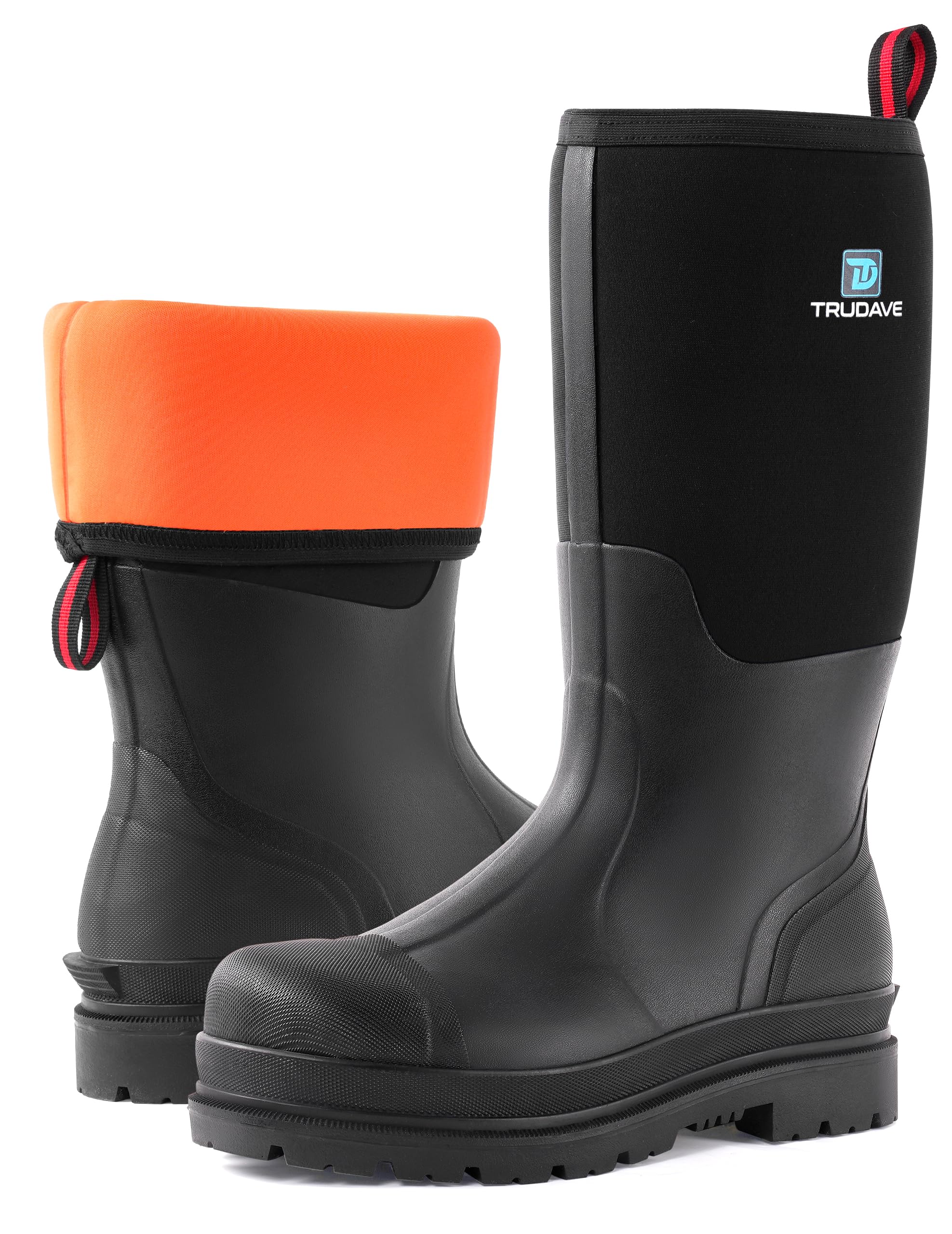 Photo 1 of ***USED***Trudave Rubber Boots for Men, Waterproof Rain Boots with Steel Shank & Reinforced Shell, 5mm Neoprene Insulated Knee mud Boots for Hunting Farming Fishing
