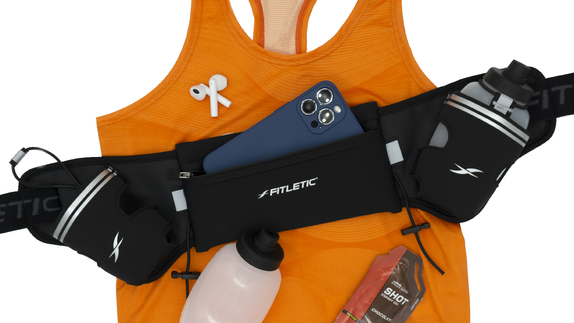 Amazon.com: Fitletic Hydration Running Belt With Water Bottles For