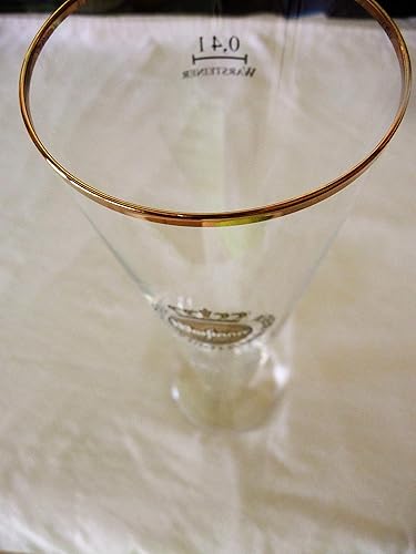 Miniatura 6 de Warsteiner Vaso de cerveza con borde dorado ~ 10 pulgadas