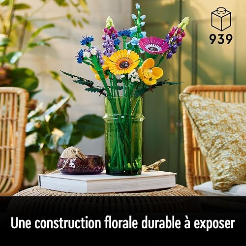 LEGO Icons Botanicals Bundle: Includes Wildflower Bouquet (10313) and Orchid (10311), Botanical Collection Sets with Artificial Flowers and Plants, Crafts for Adults, Home Decor Gift for Her or Him - 3