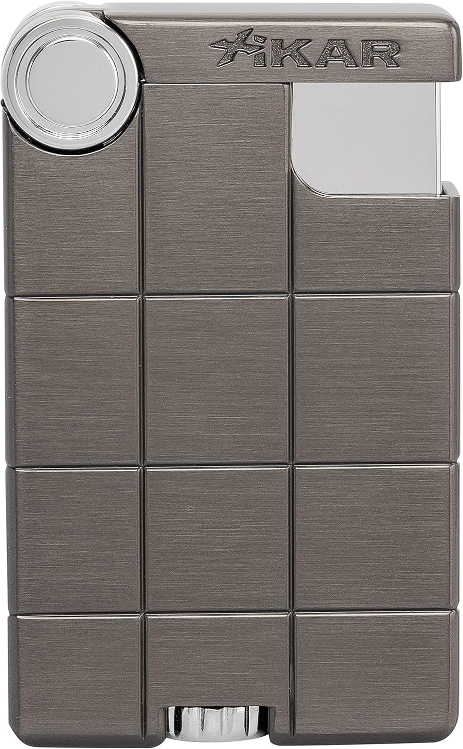 Xikar EX Single Jet Flame Lighter, Windproof, Durable Body, Easy Fuel Adjustment Wheel, Stylish Design, Protective Cap, Gunmetal