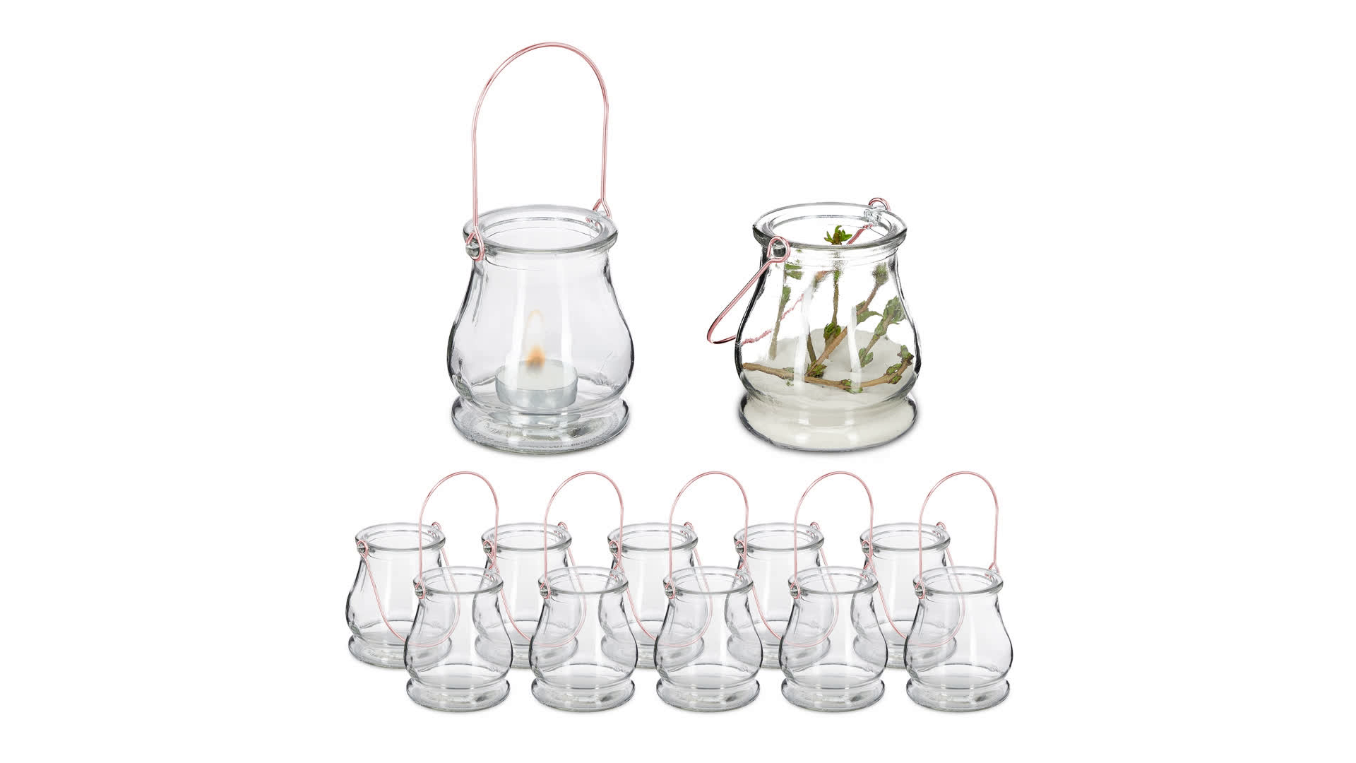 Stijlvolle Geribbelde Glazen Windlicht | Vintage Look | Transparant