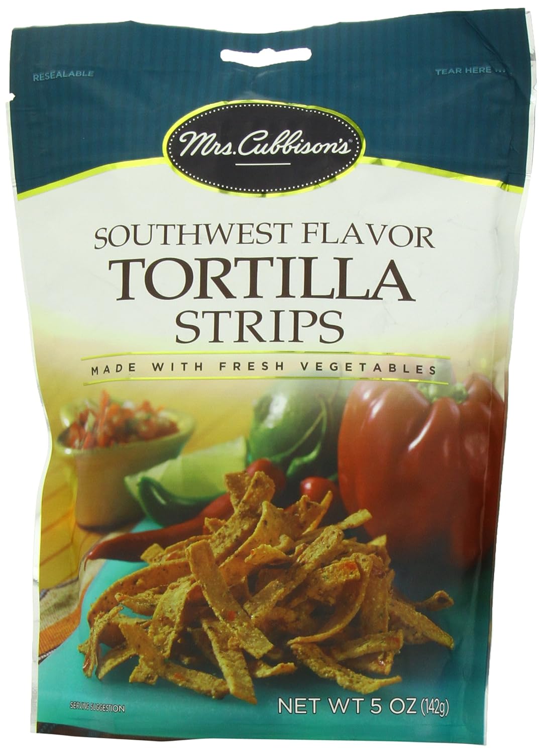 Mrs. Cubbison’s Tiras de tortilla, Southwest, bolsa de 5 onzas, 9 unidades