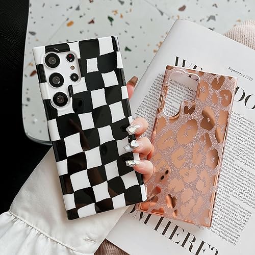 Miniatura 9 de Jmltech Funda delgada de silicona para Samsung Galaxy S22 Ultra con estampado de leopardo y flores para mujeres y niñas, bonita funda para teléfono