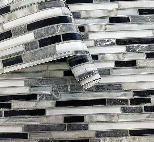 Eimtopy Papel tapiz moderno despegar y pegar de 394 pulgadas x 177 pulgadas Papel tapiz para baño impermeable autoadhesivo removible Papel de