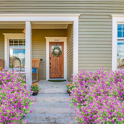 Miniatura 5 de Sggvecsy Agujas de pino artificial con purpurina de Navidad de 15.3 pulgadas, ramas de árbol de Navidad artificiales para decoración del hogar