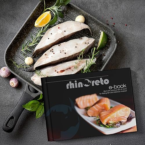 Miniatura 4 de Rhinoreto Cuchillo de filete de pescado y cuchillo de pesca con funda y herramienta de afilado. Cuchillo de filete para pescado y cuchillo de